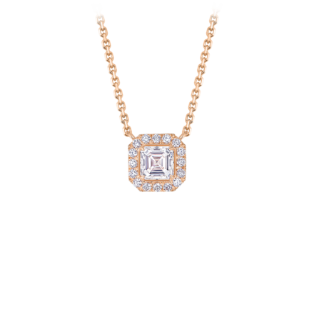 Колье с бриллиантами, розовое золото