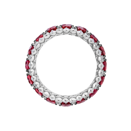 Кольцо с рубинами и бриллиантами, белое золото 3