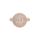 Кольцо с бриллиантами, розовое золото