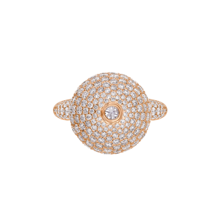 Кольцо с бриллиантами, розовое золото 2