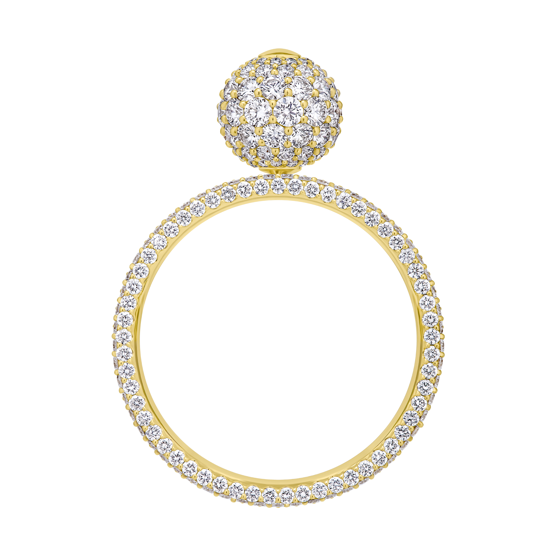 Кольцо с бриллиантами, желтое золото