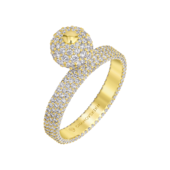 Кольцо с бриллиантами, желтое золото